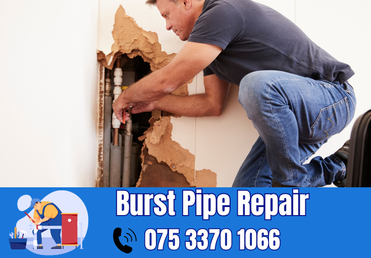 burst pipe repair Kings Hill 